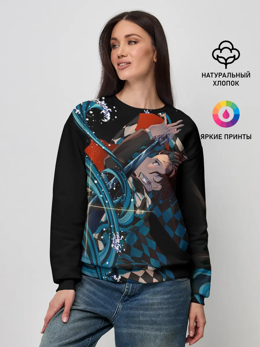 Женский свитшот / КЛИНОК РАССЕКАЮЩИЙ ДЕМОНОВ