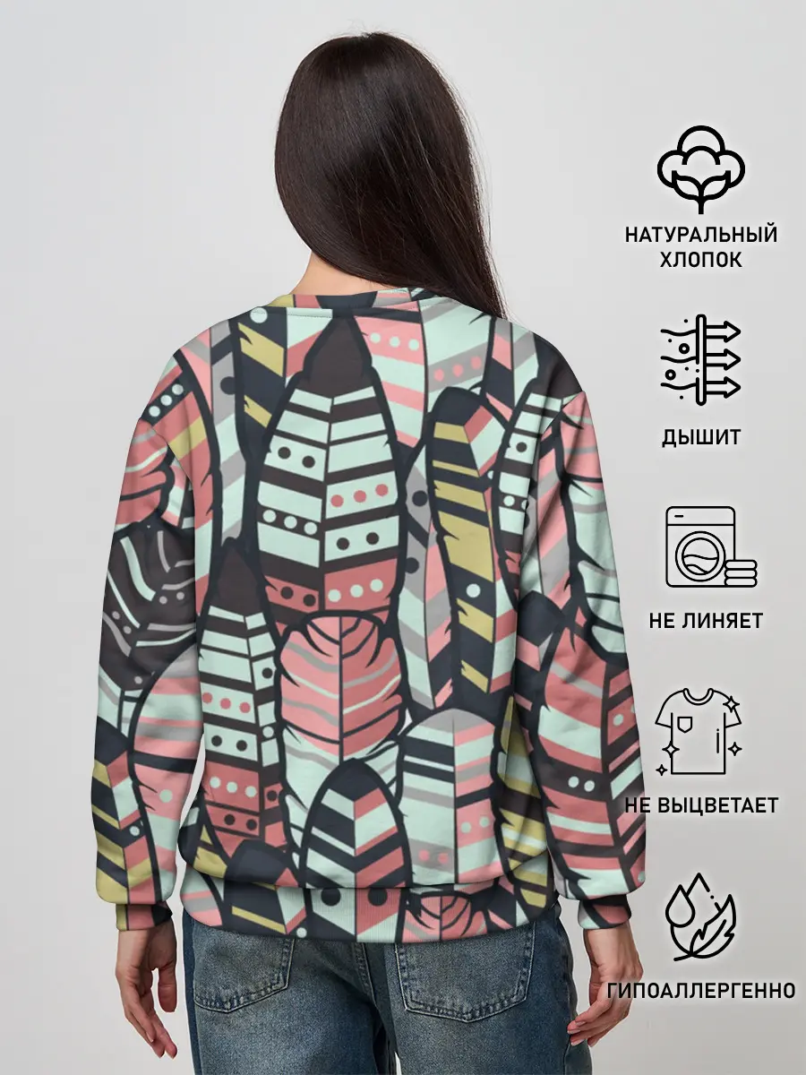 Женский свитшот / Индейские перья