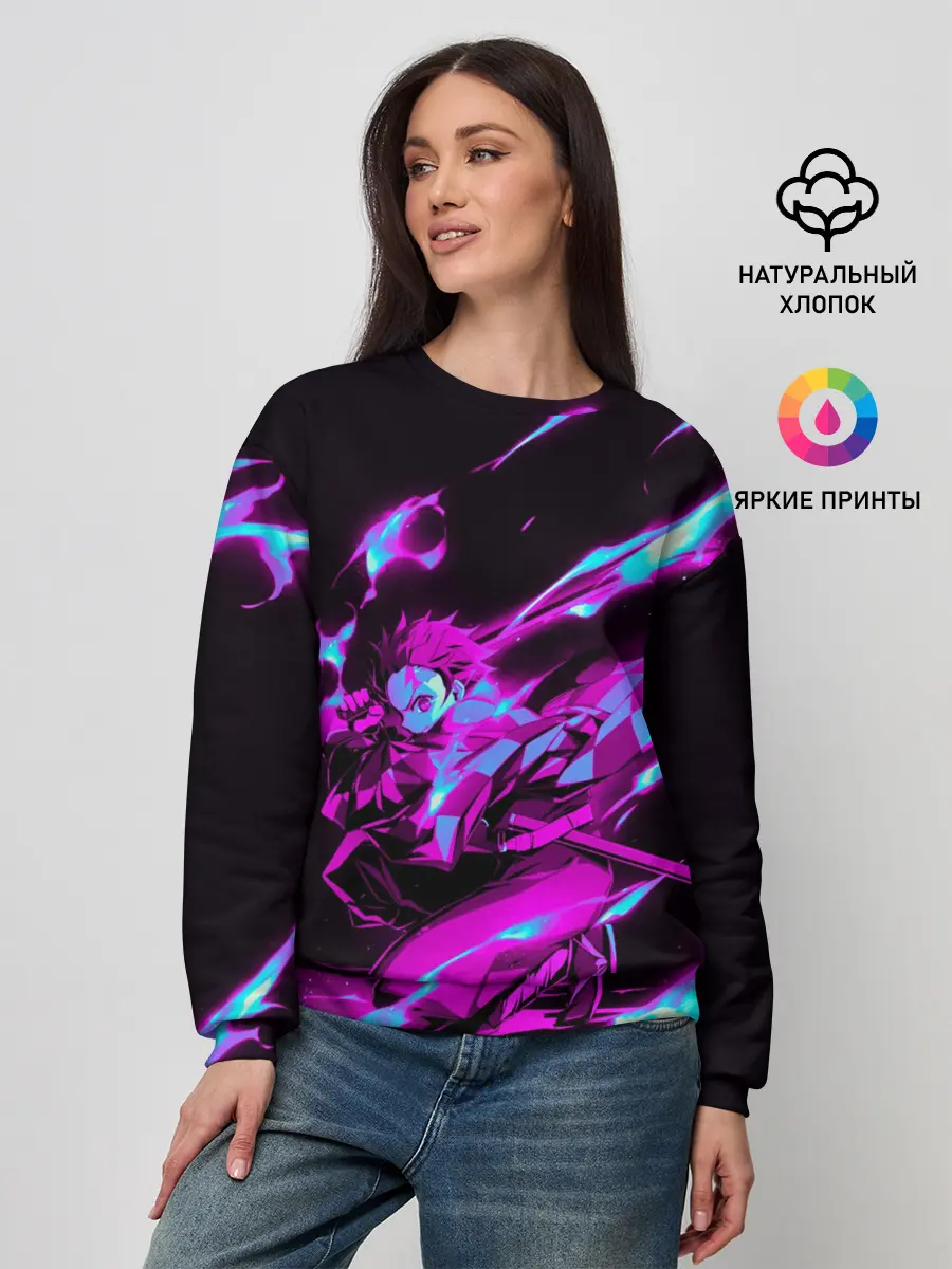 Женский свитшот / НЕОНОВЫЙ ТАНДЖИРО