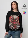 Женский свитшот / Cyber Oni Samurai