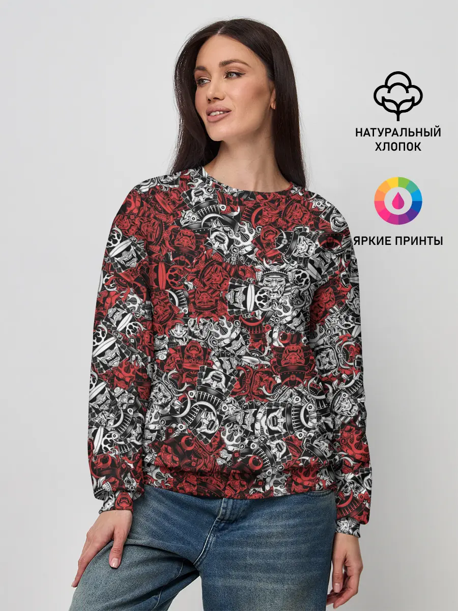 Женский свитшот / Красные и Белые самураи