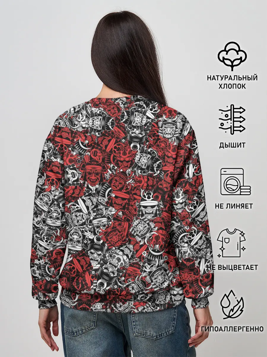 Женский свитшот / Красные и Белые самураи