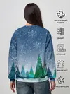 Женский свитшот / Снежинки в лесу