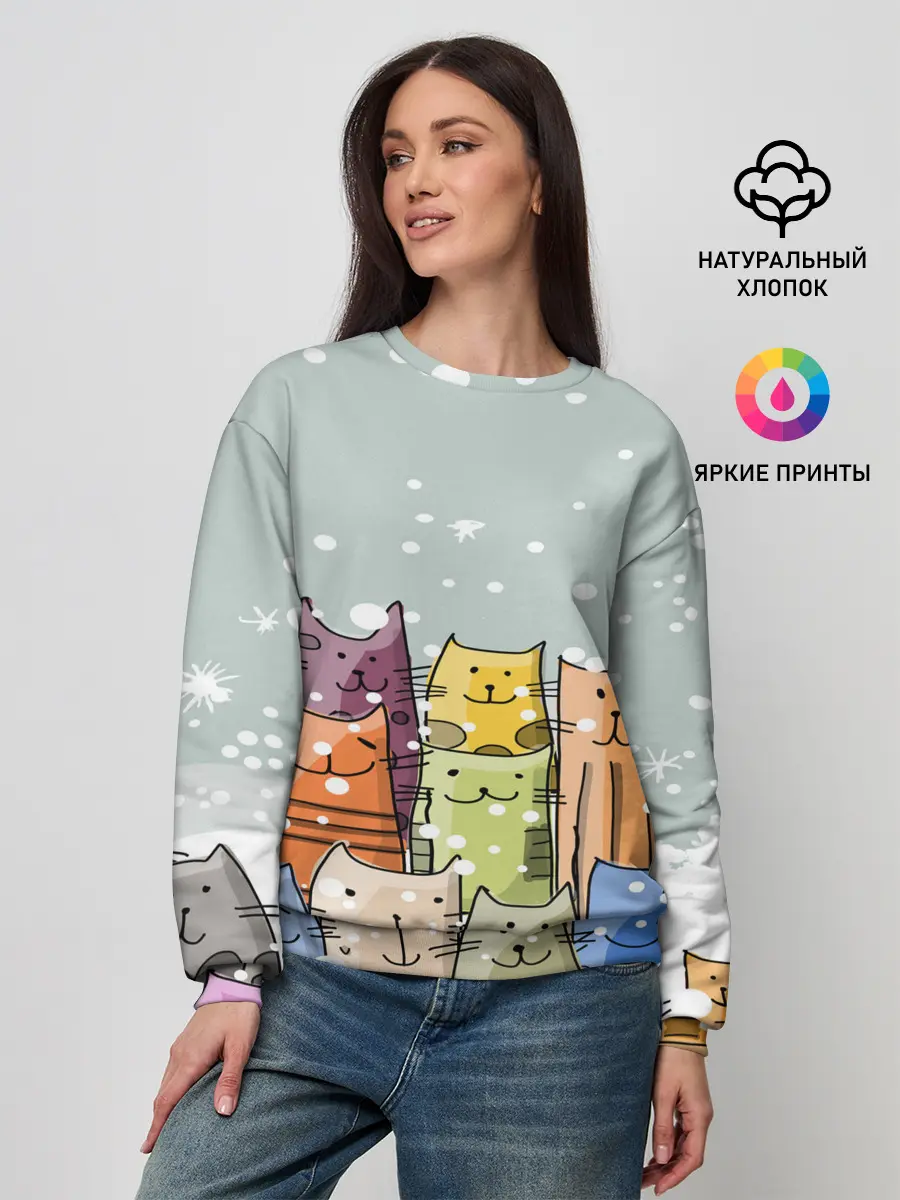 Женский свитшот / Котики