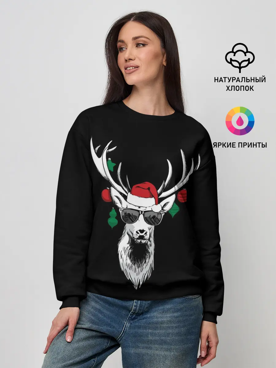 Женский свитшот / Рождественский Олень