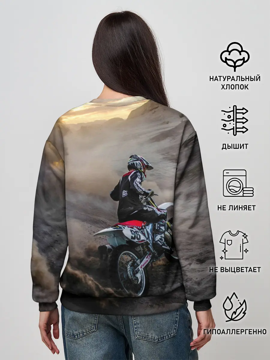 Женский свитшот / Душа питбайкера