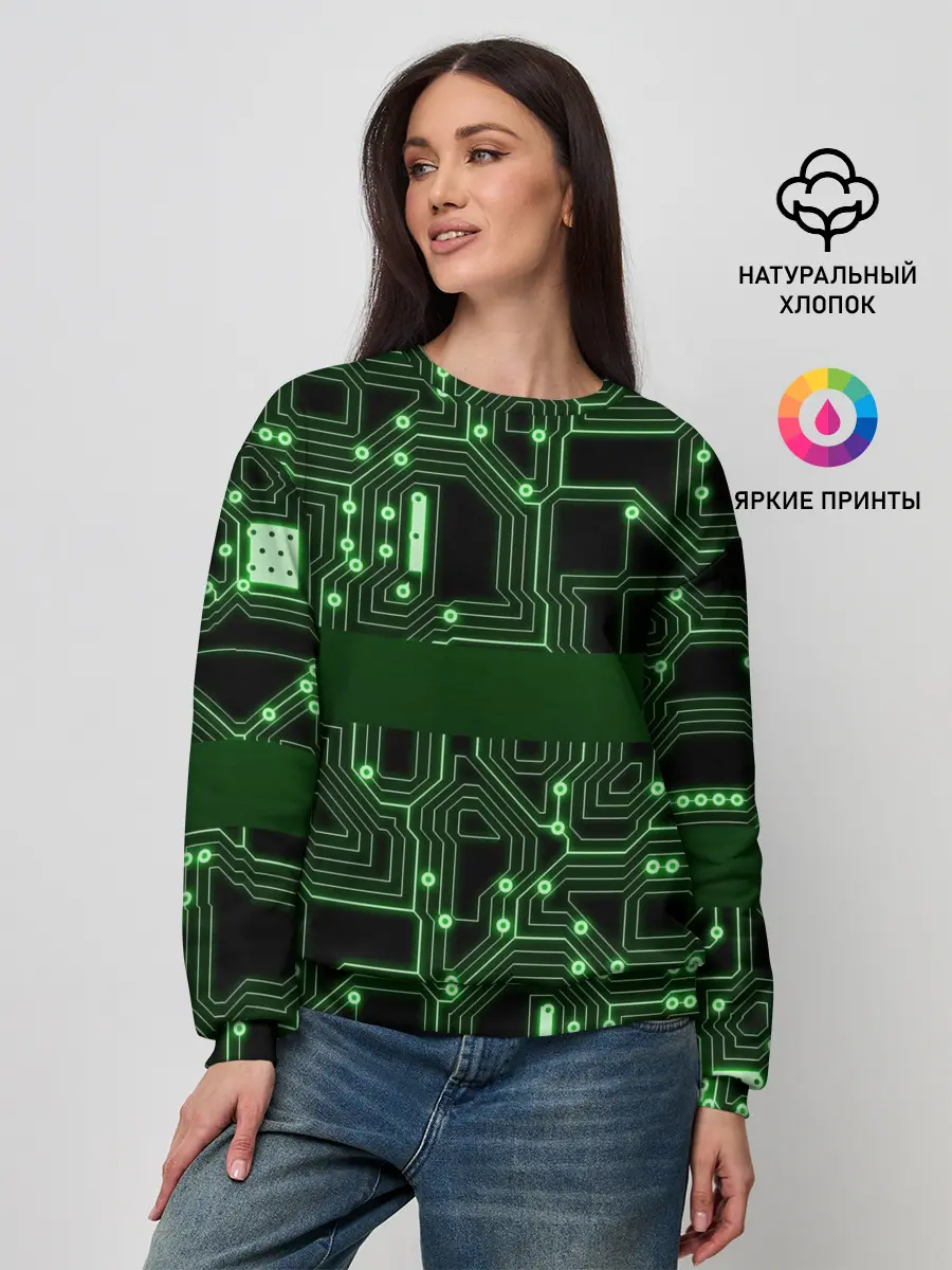 Женский свитшот / Неоновая схема