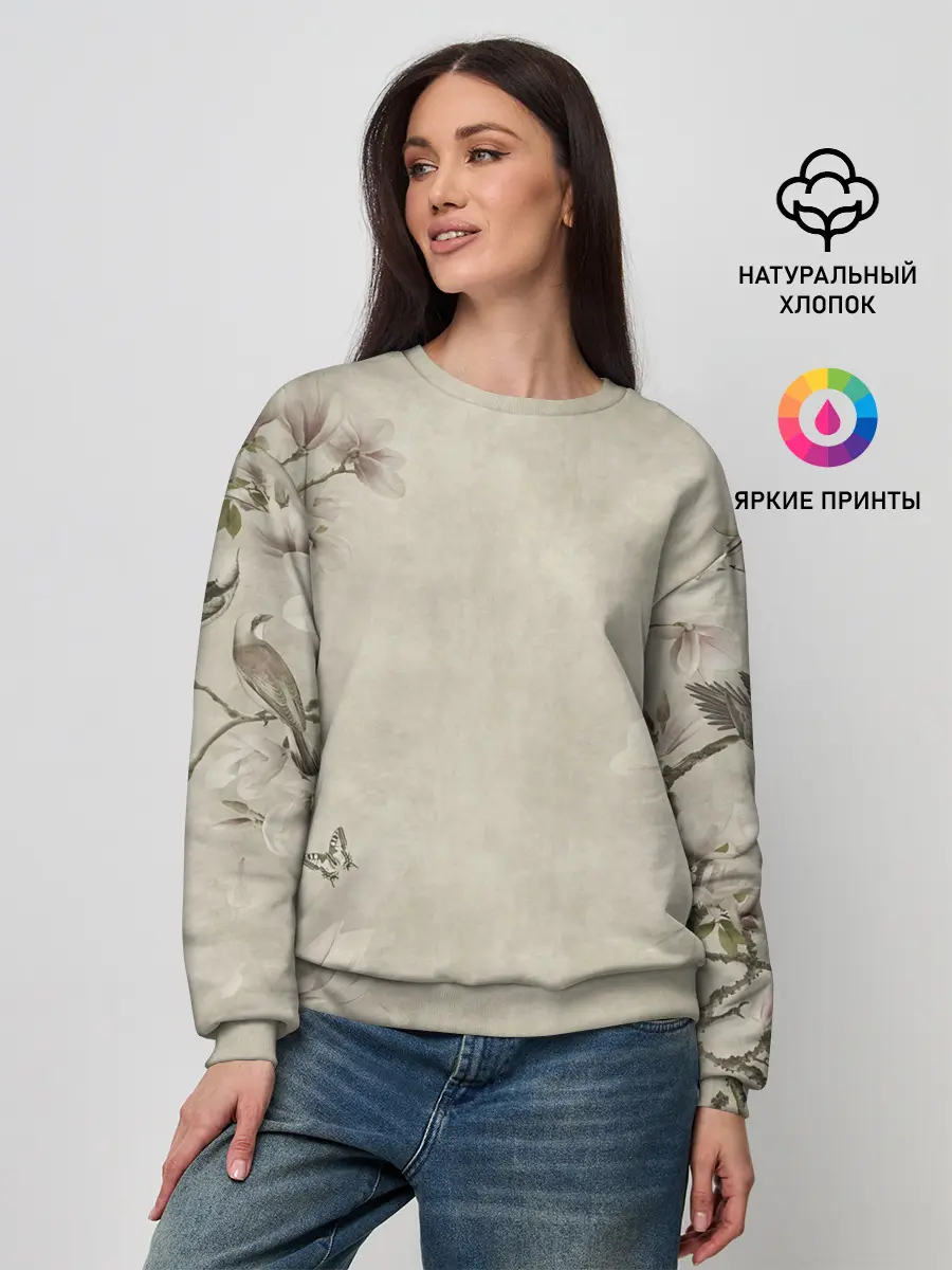 Женский свитшот / Цветущая сакура.