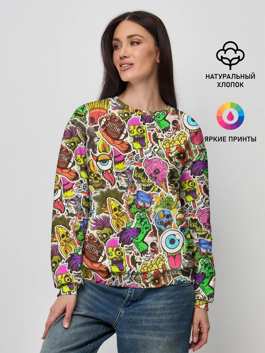 Женский свитшот / Граффити монстров