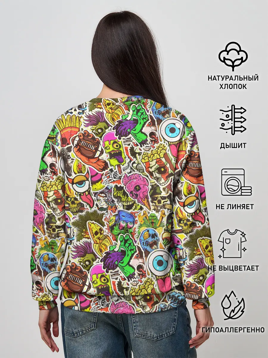 Женский свитшот / Граффити монстров