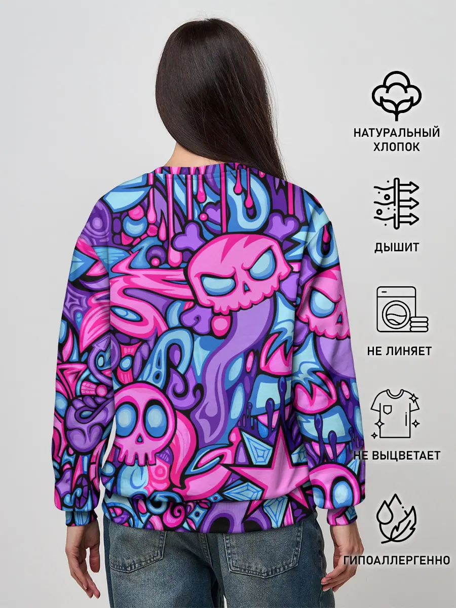 Женский свитшот / Граффити монстры