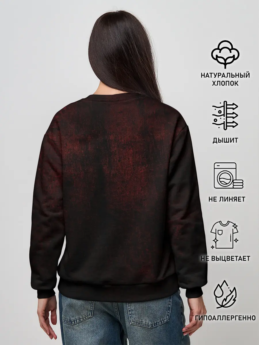 Женский свитшот / Невероятно темный Черный Клевер