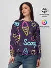 Женский свитшот / Мороженное неон