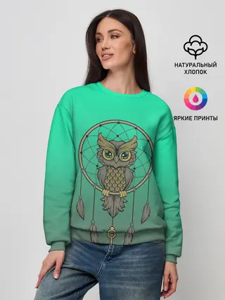 Женский свитшот / сова ловец снов