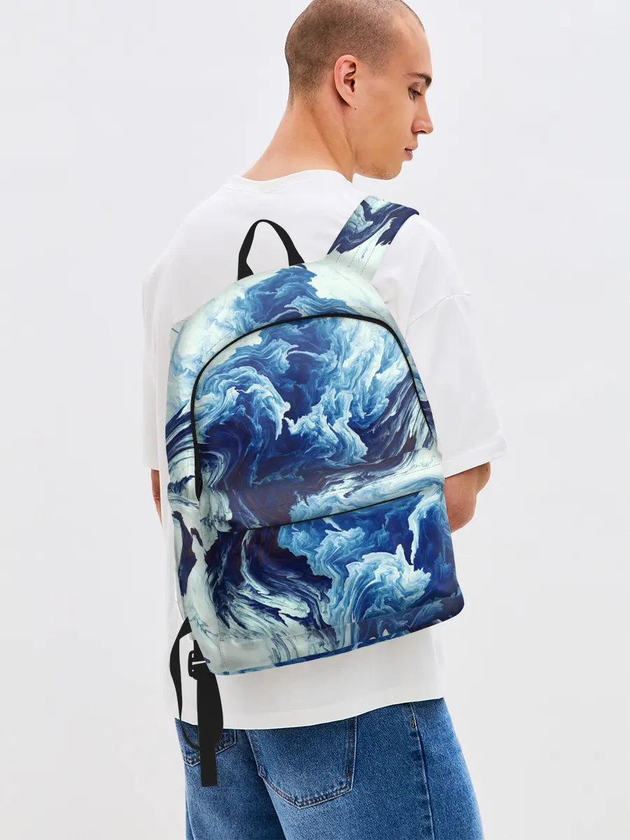 Рюкзак джинсовый / Абстракция смешивание разводы