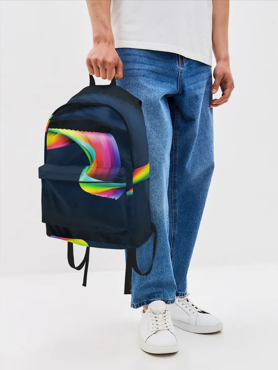 Рюкзак джинсовый / OPTICAL ABSTRACT