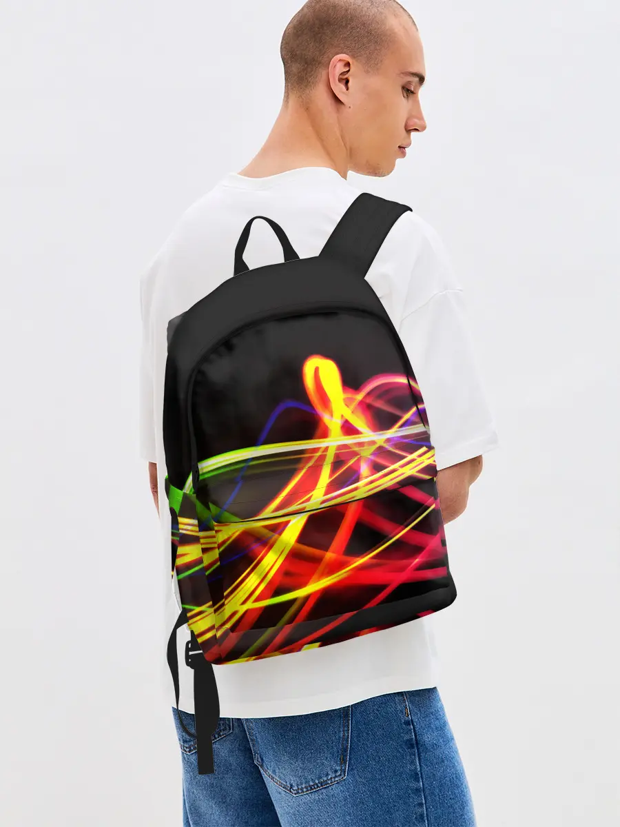 Рюкзак джинсовый / АБСТРАКТНЫЕ ЛУЧИ