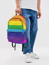 Рюкзак джинсовый / ЦВЕТНЫЕ ЛИНИИ