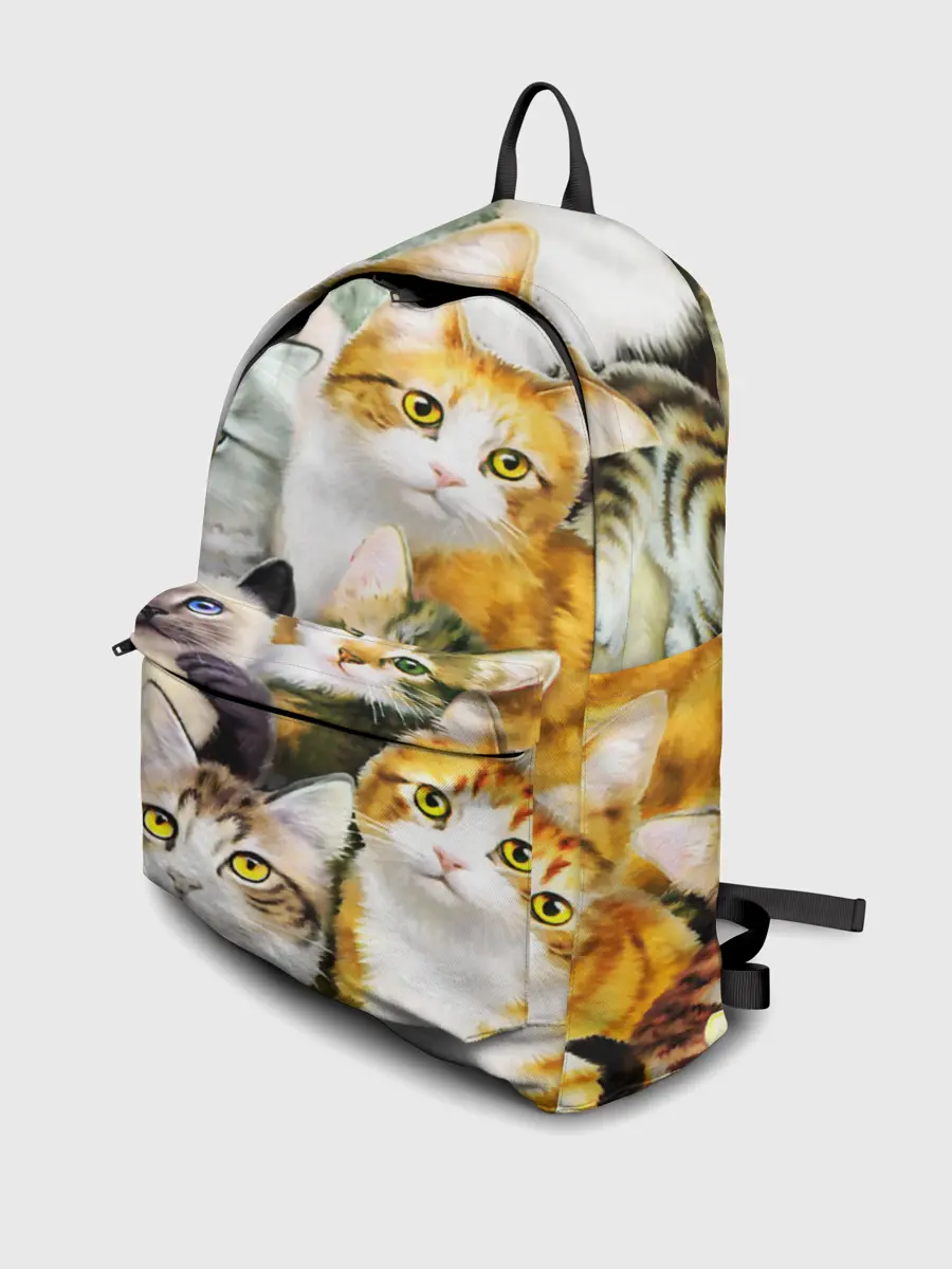 Рюкзак джинсовый / КОТЫ