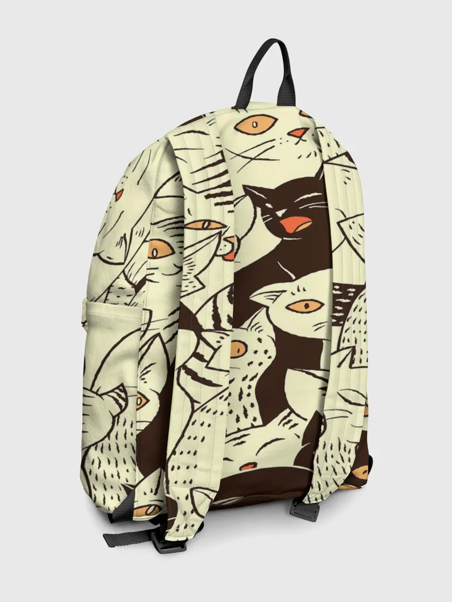 Рюкзак джинсовый / КОТЯТА ПАТТЕРН