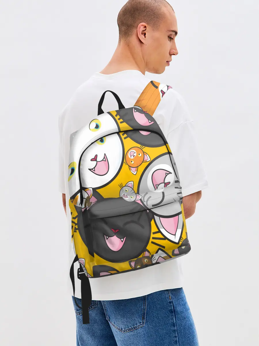 Рюкзак джинсовый / КОТЫ