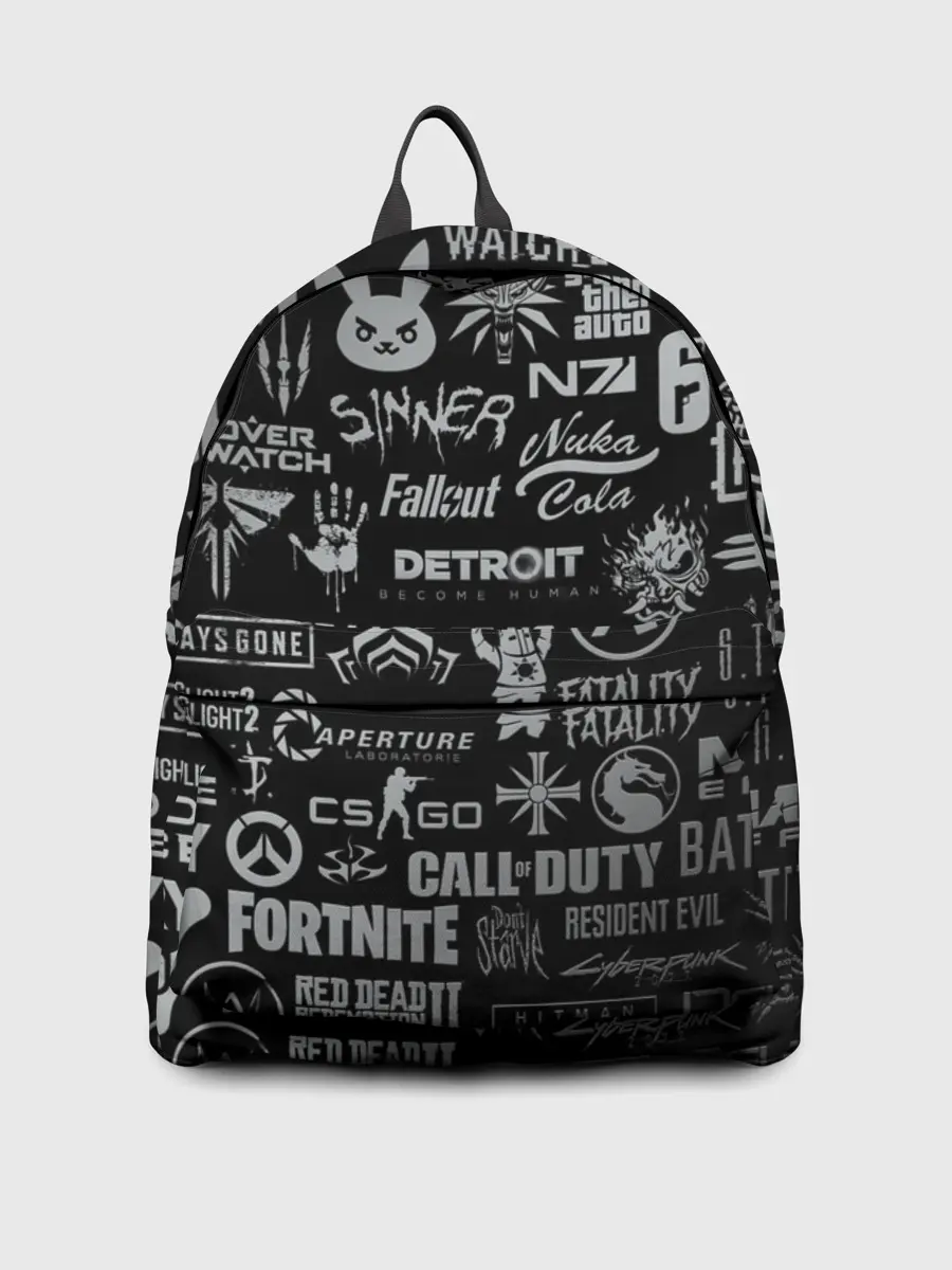 Рюкзак джинсовый / ЛОГОТИПЫ ИГР / LOGO GAMES