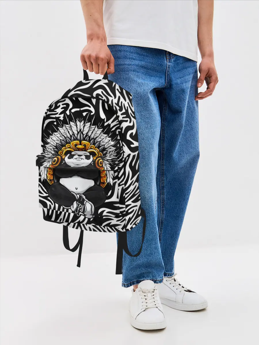 Рюкзак джинсовый / Мудрая Панда