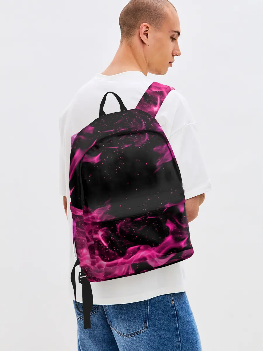 Рюкзак джинсовый / ОГОНЬ НЕОН