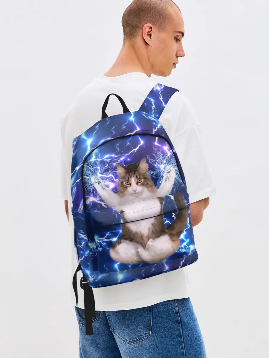 Рюкзак джинсовый / Грозовой Котик