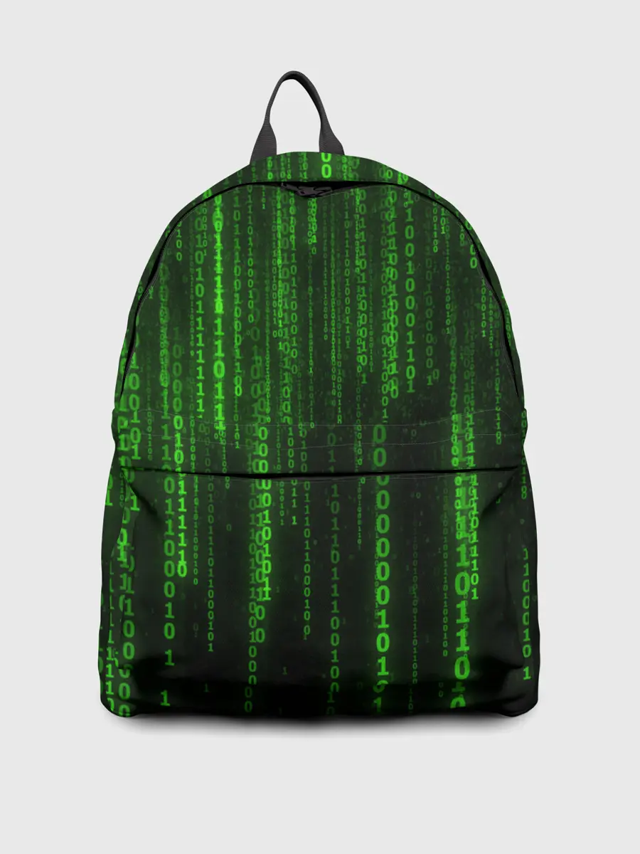 Рюкзак джинсовый / Матрица код цифры программист