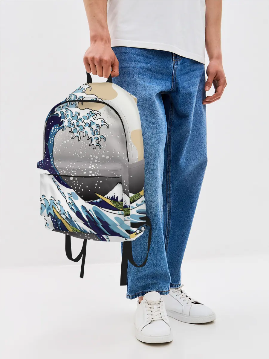 Рюкзак джинсовый / The great wave off kanagawa