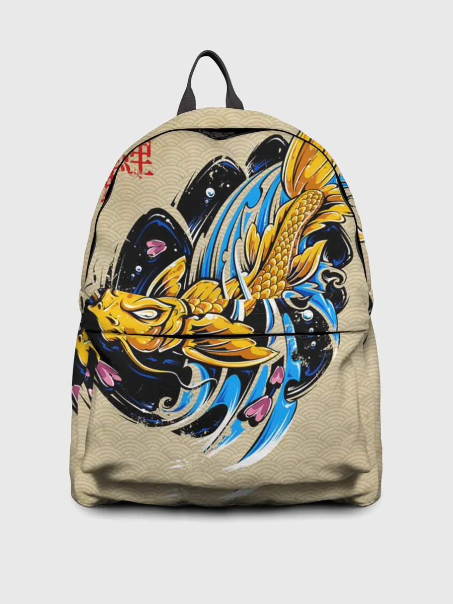 Рюкзак джинсовый / Золотая рыба кои