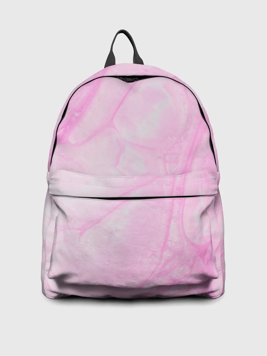 Рюкзак джинсовый / розовые разводы краска зефир