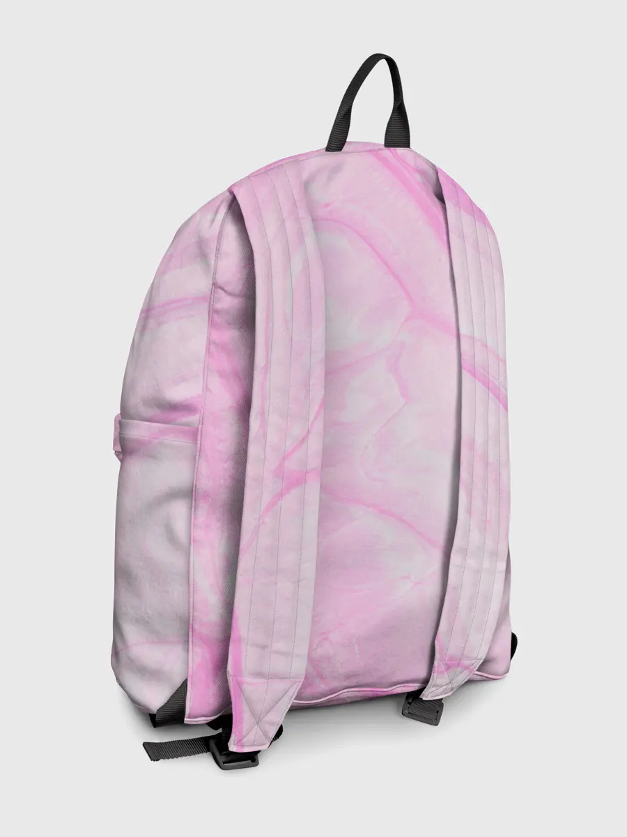 Рюкзак джинсовый / розовые разводы краска зефир