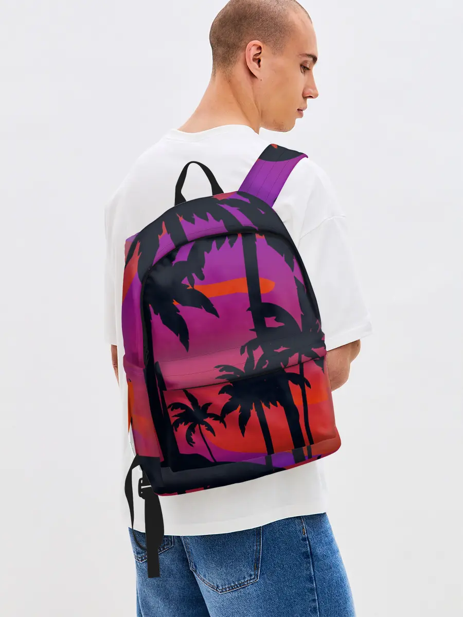 Рюкзак джинсовый / Тропический пляж