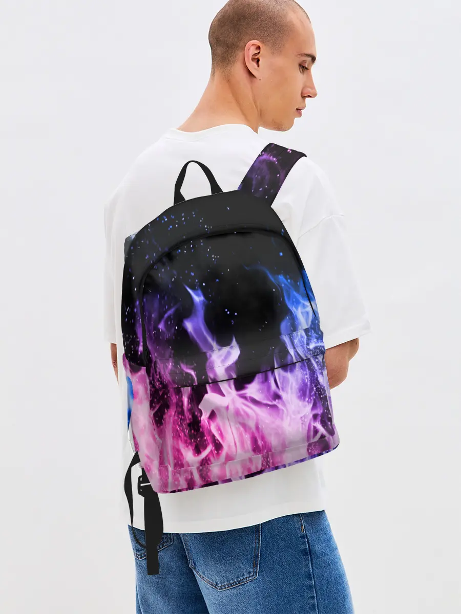 Рюкзак джинсовый / НЕОНОВЫЙ ОГОНЬ