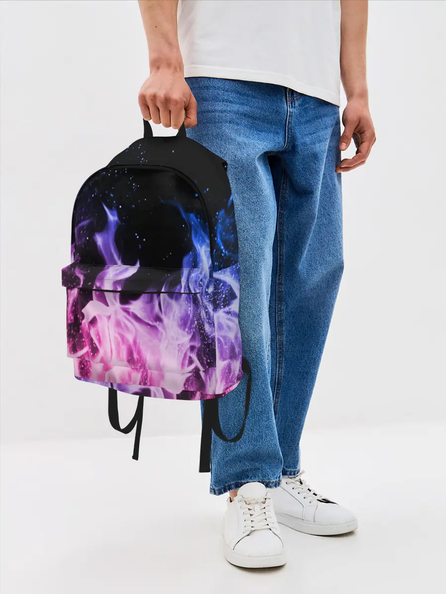 Рюкзак джинсовый / НЕОНОВЫЙ ОГОНЬ