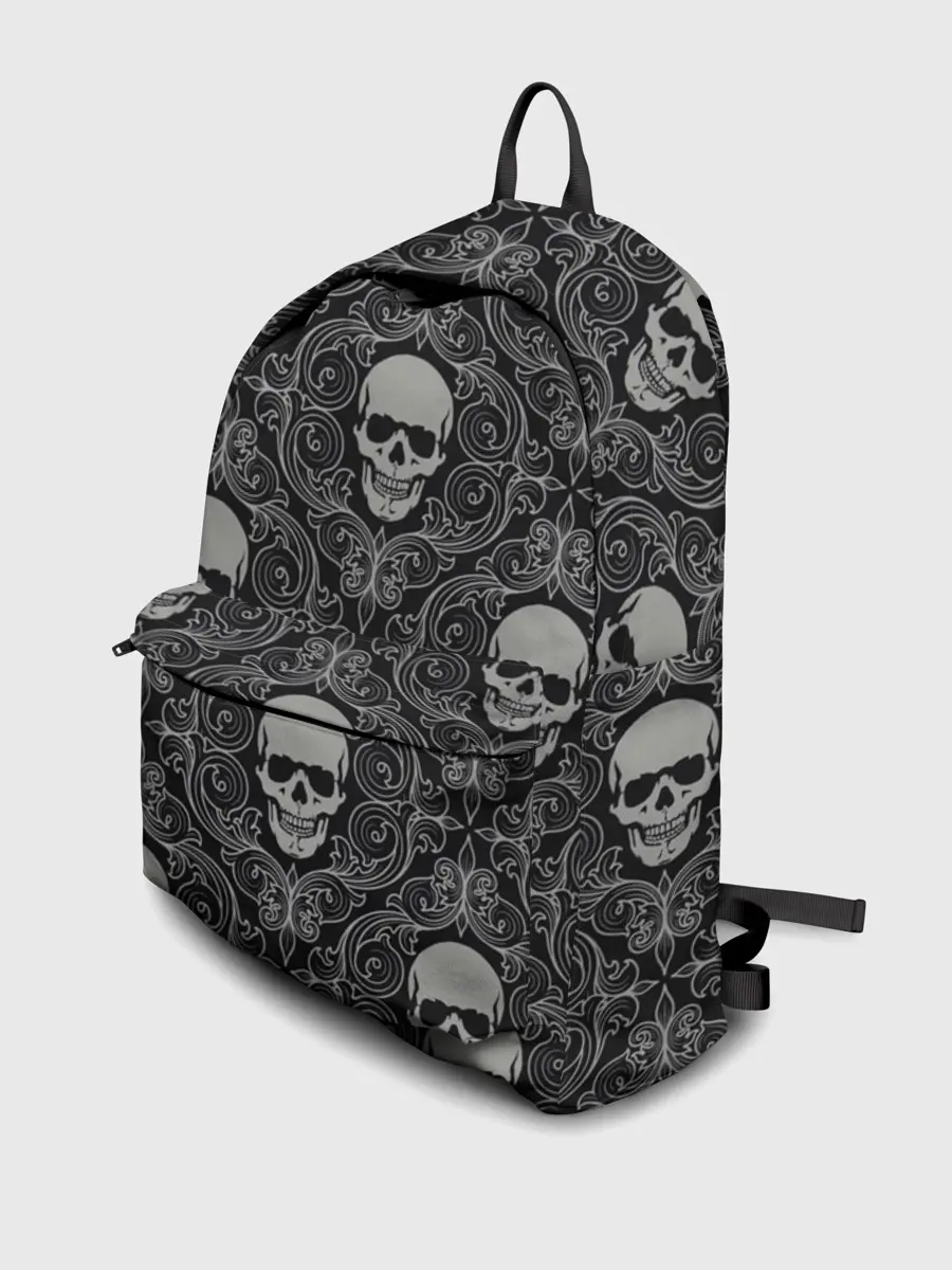 Рюкзак джинсовый / Орнамент Черепа