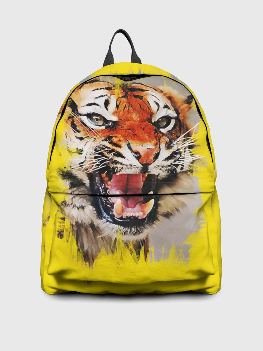 Рюкзак джинсовый / Оскал тигра