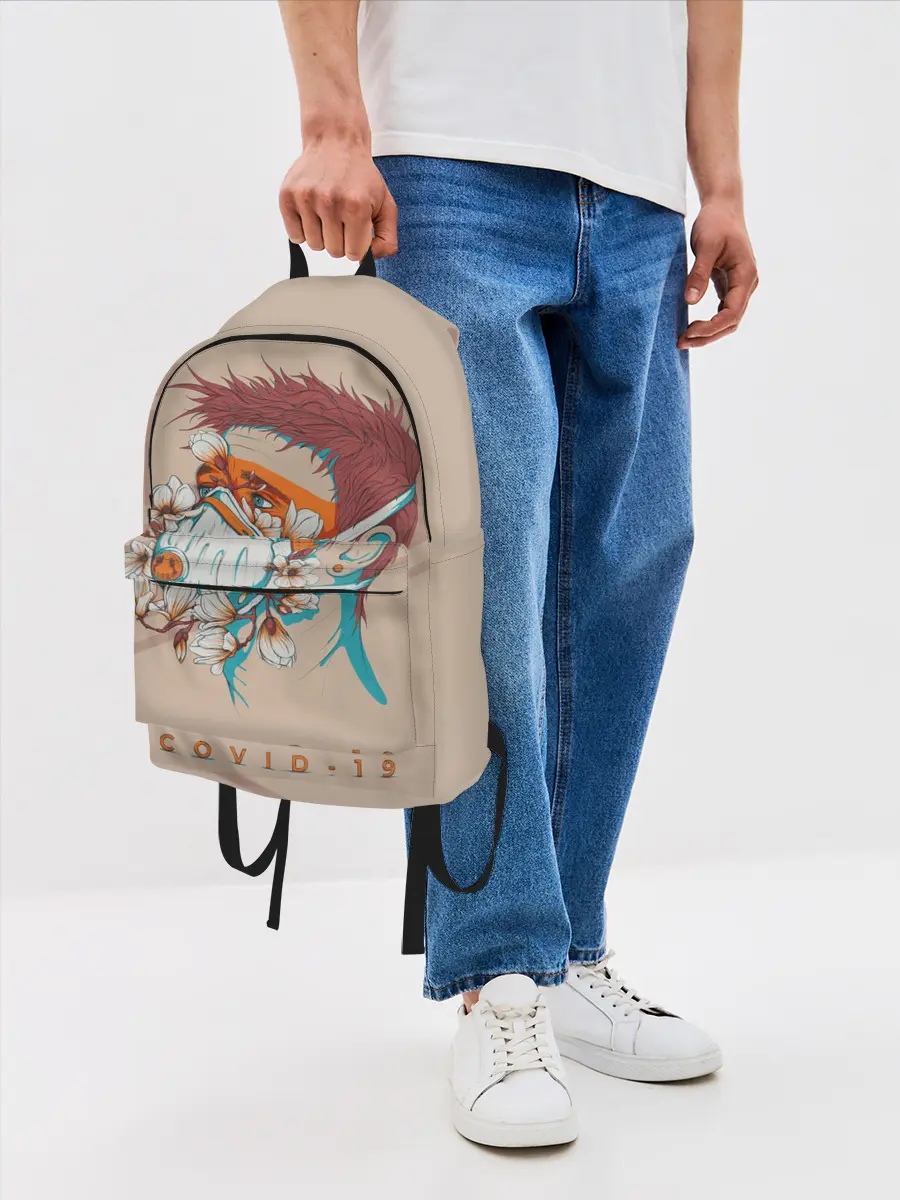 Рюкзак джинсовый / Коронавирус