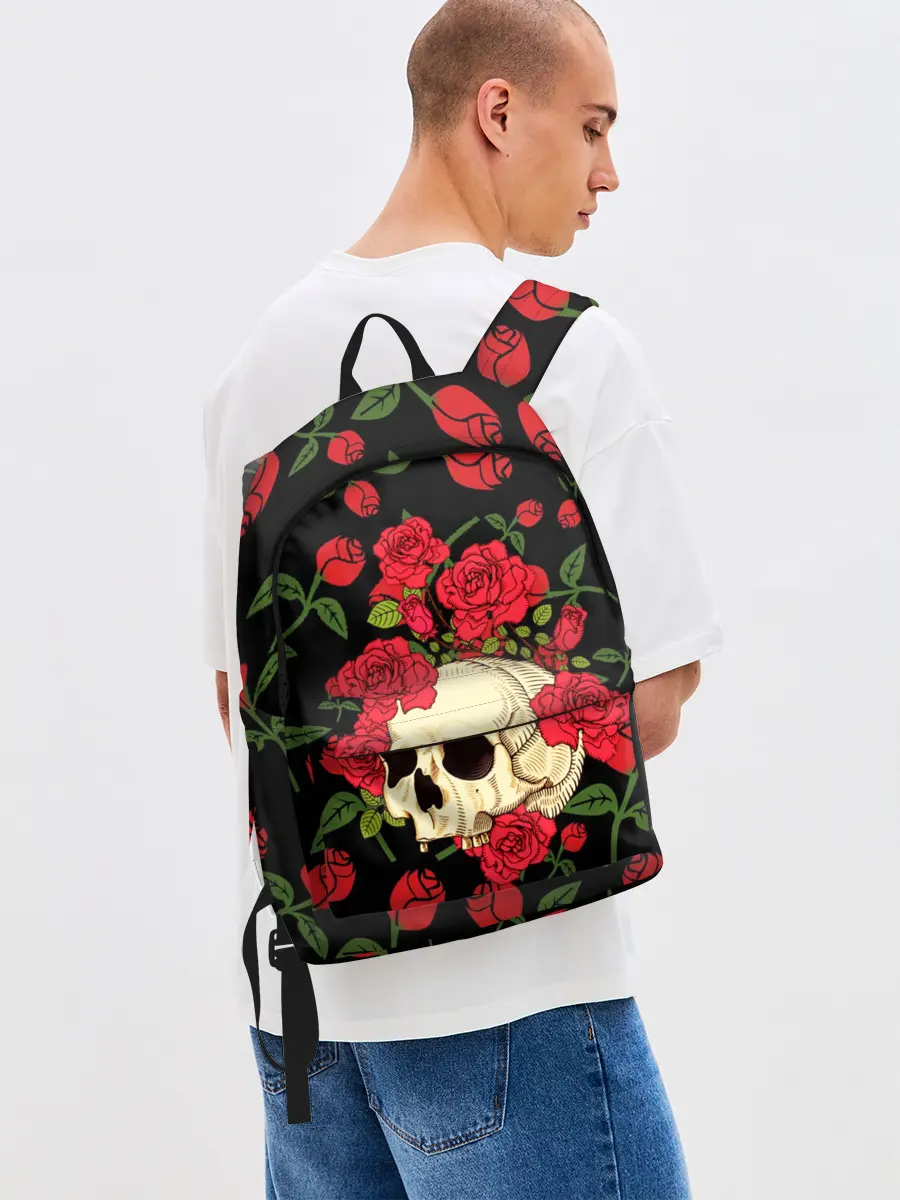 Рюкзак джинсовый / Skull | Roses