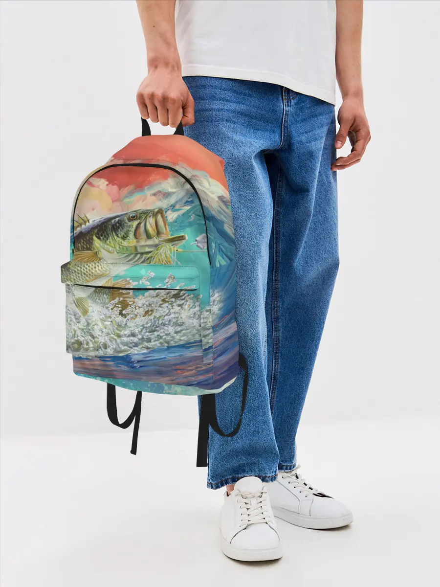 Рюкзак джинсовый / Клёвая Рыбалка