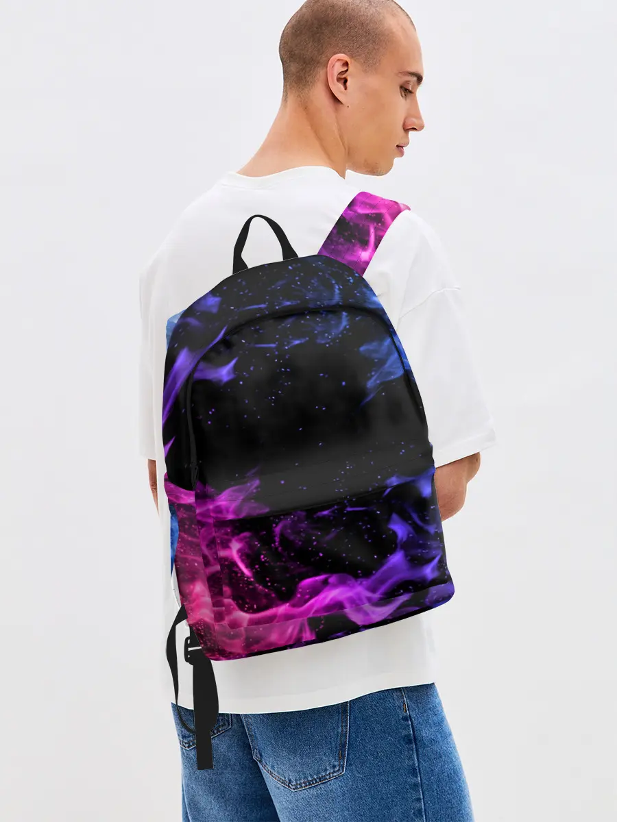 Рюкзак джинсовый / ОГОНЬ НЕОН