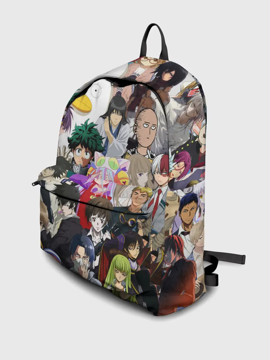 Рюкзак джинсовый / Кавалькада персонажей из аниме