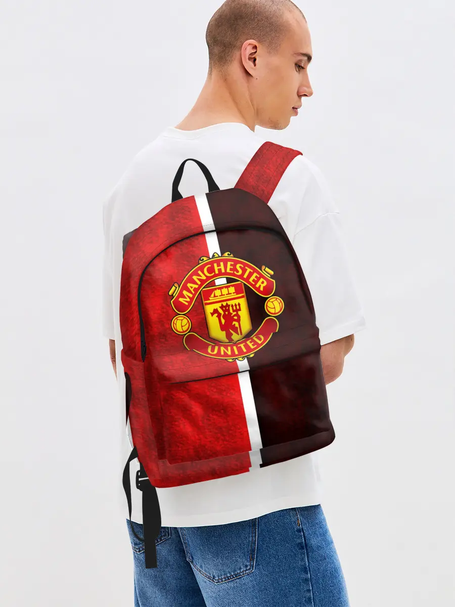 Рюкзак джинсовый / Манчестер Юнайтед 3D