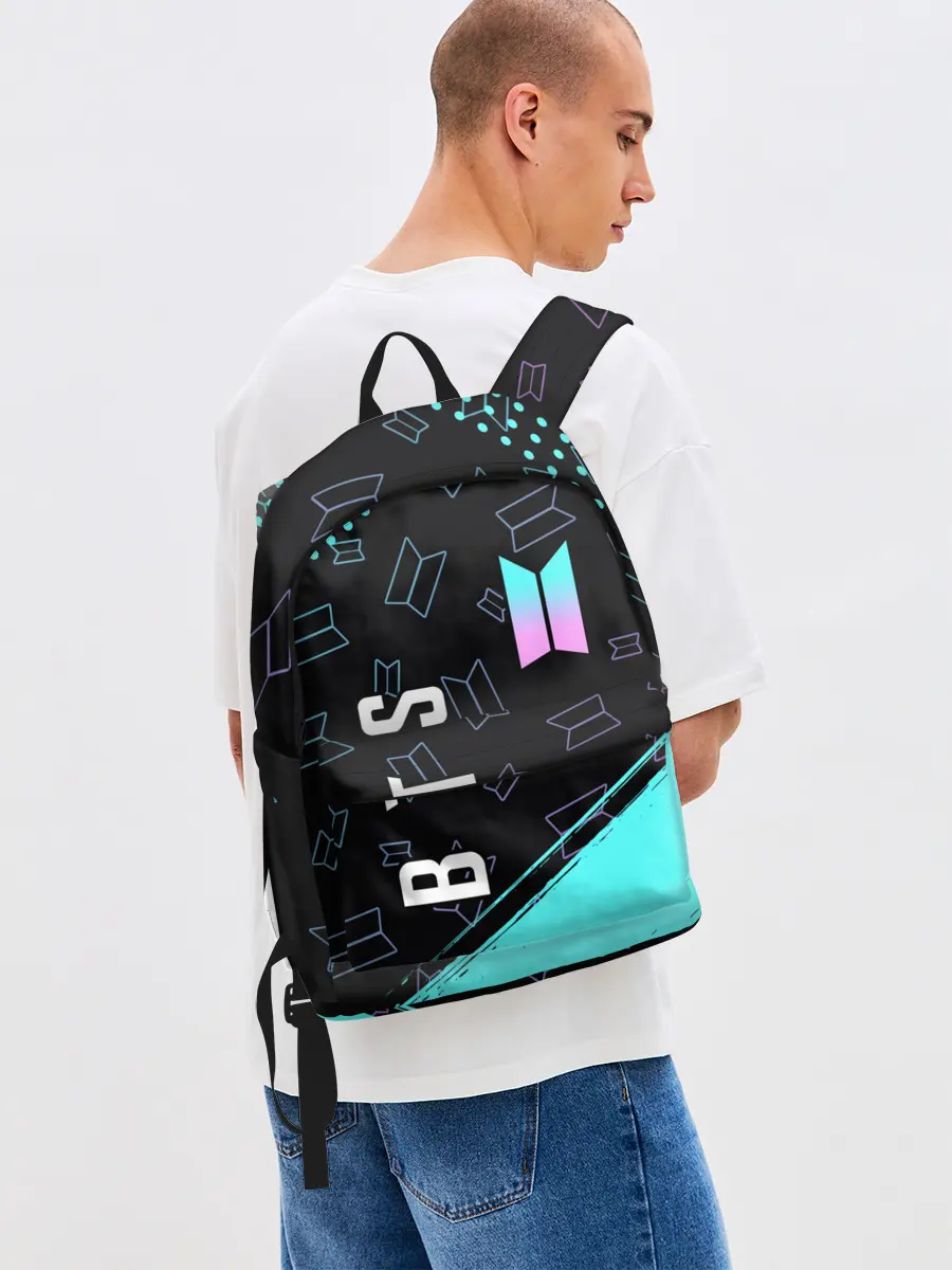 Рюкзак джинсовый / BTS / БТС