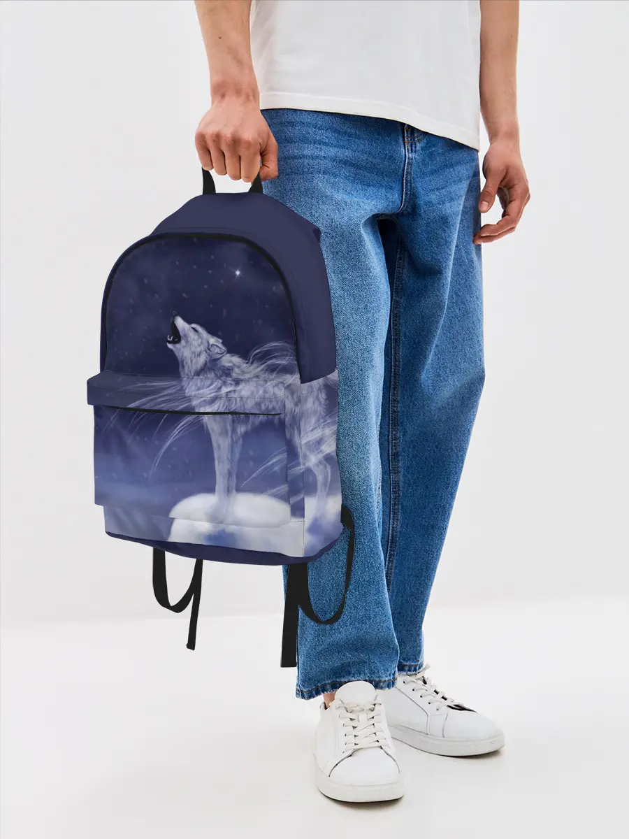 Рюкзак джинсовый / WOLF WHITE