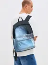 Рюкзак джинсовый / ВОЛК ЗИМА