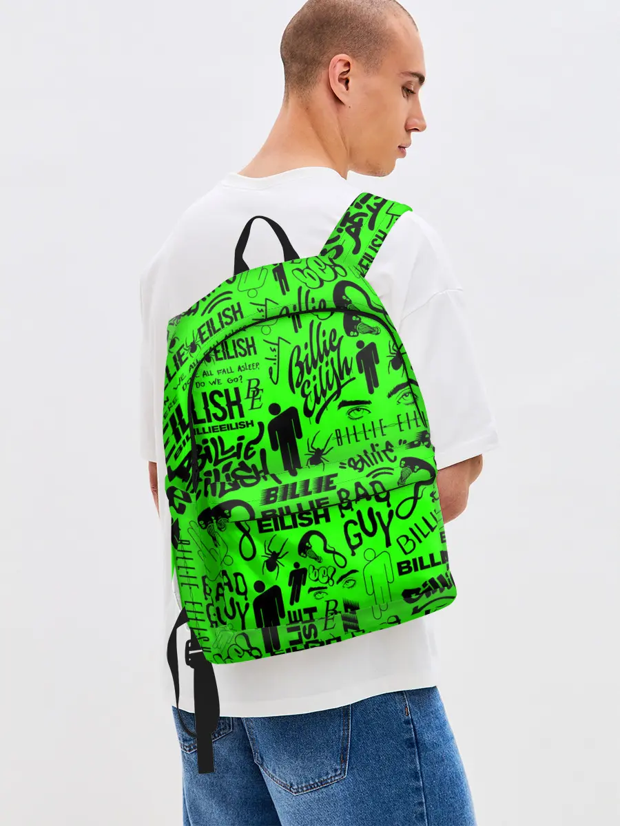 Рюкзак джинсовый / BILLIE EILISH | БИЛЛИ АЙЛИШ LOGOBOMBING