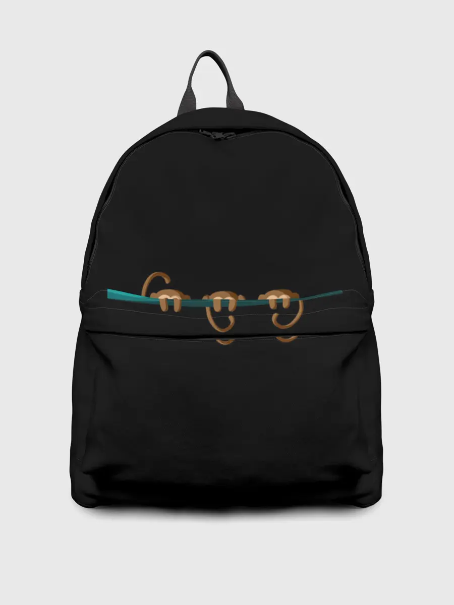 Рюкзак джинсовый / Обезьяны слух зрение речь трио